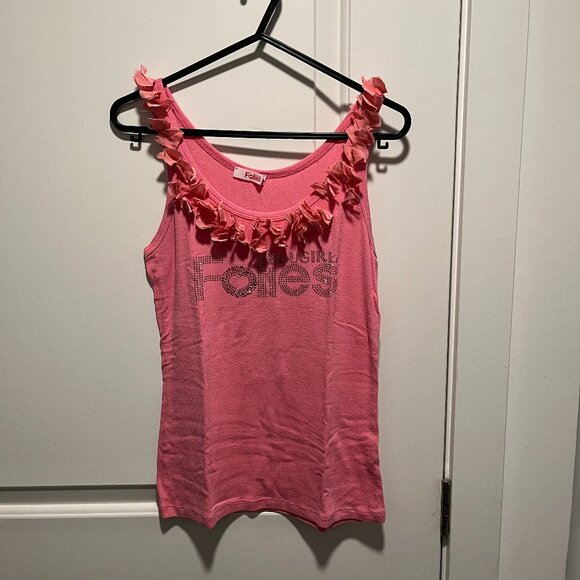 Pink Blugirl Folies Tank Top - Glitter Front Logo - Picture 1 of 8